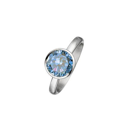 Brilliant magnetic ring with sparkling zirconia stone
