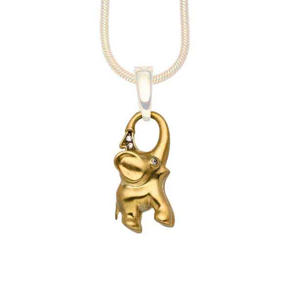 Magnet Pendant, gold coloured elephant