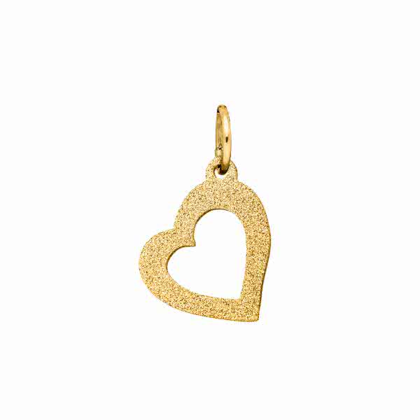 Pendant with heart motive gold-coloured