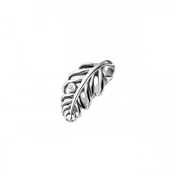 Magneettisormus Feather zirkonialla