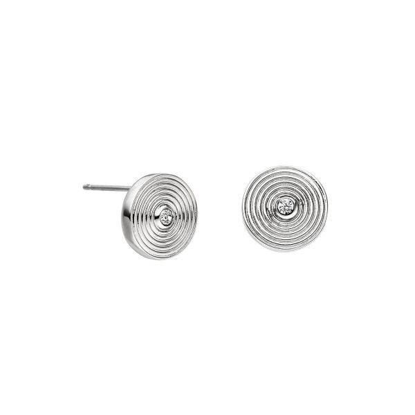 Magnet Stud Earrings, Circle Design, 10 mm