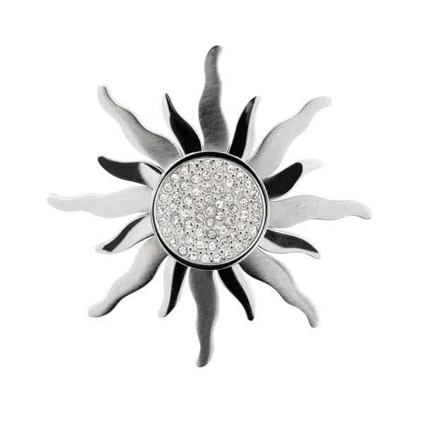 Pendentif magnétique Soleil - grand – couleur argent