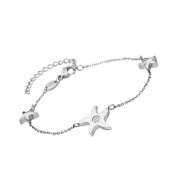Magnetic bracelet "Starfish" with zirconia