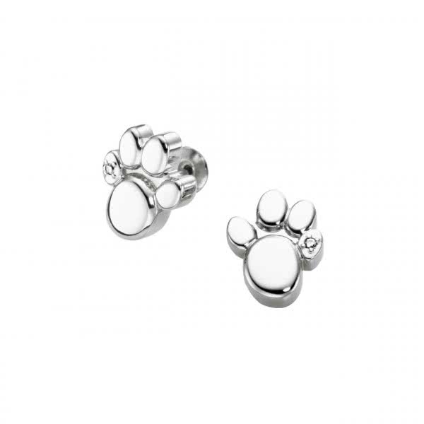 Paw stud earrings stainless steel