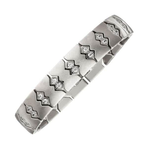 Magnetarmband Zirkonia mit zusätzlichen Kupfer-Elementen