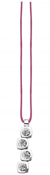 Anhänger mit Textilband fuchsia