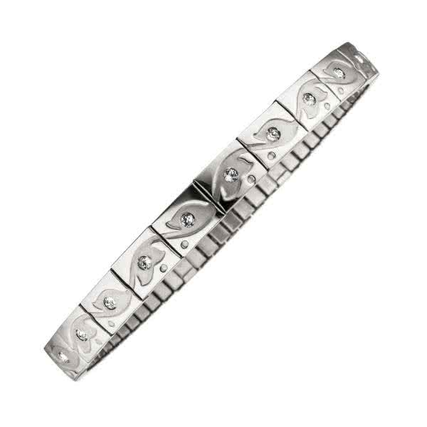 Bracelet magnétique flexi Arbre de vie, pierres de zirconium