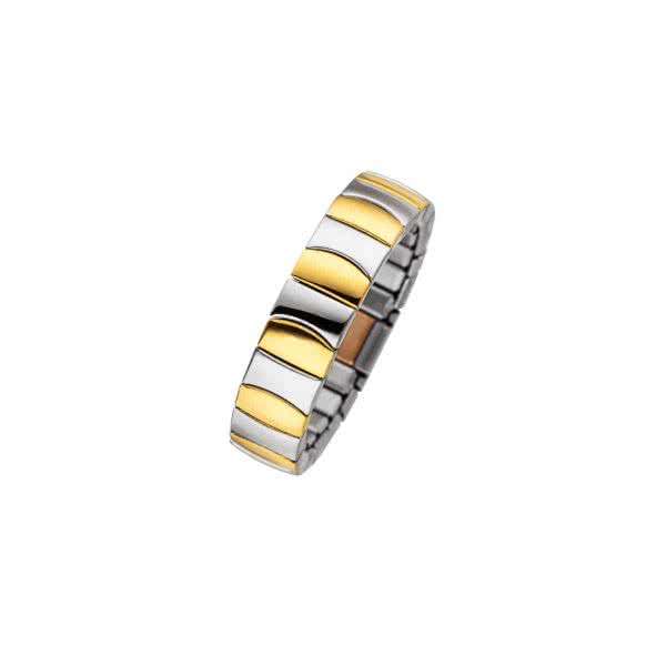 Flexi-Ring bicolor edelstahl goldfarben