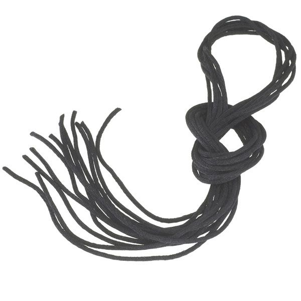 Black textile cord x6