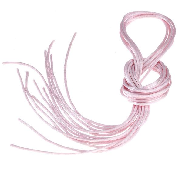 Pink snöre - textilhalsband x6