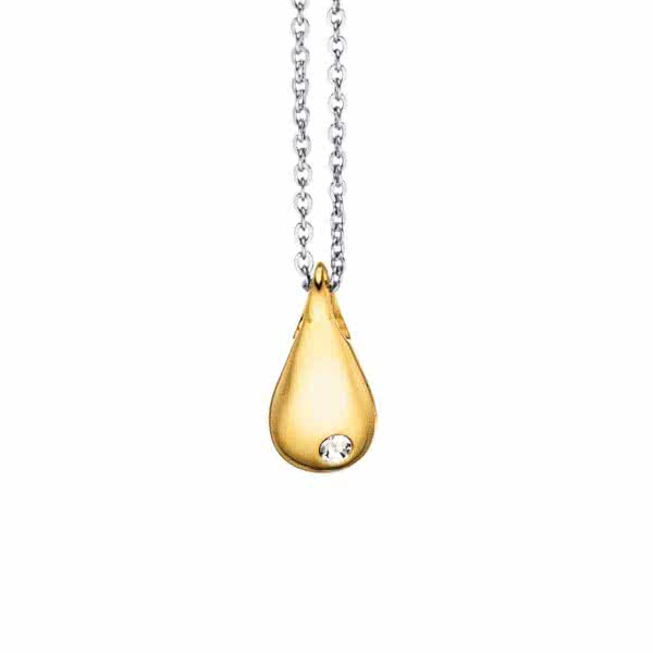 Kettenanhänger Water Drop goldfarben