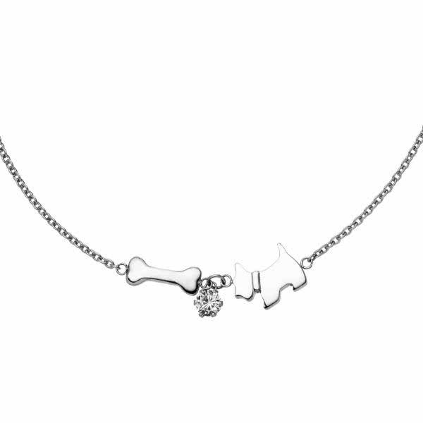 Delicate magnetic necklace with Scotty the dog