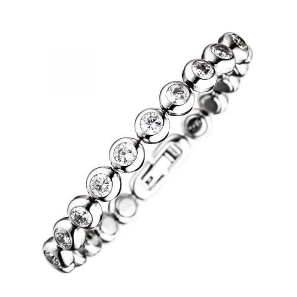 Link bracelet with cubic zirconias Classix