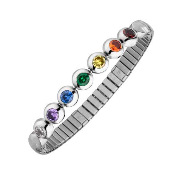 Flexi magnetic bracelet "Chakra" with zirconia
