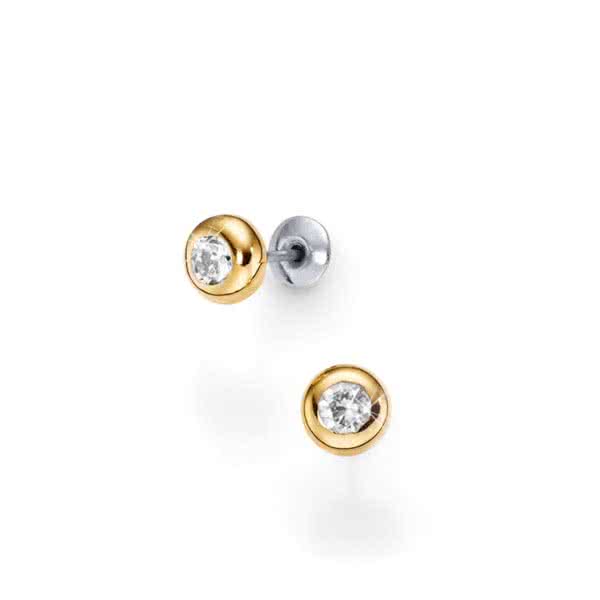 Stud earrings with cubic zirconia Glitz