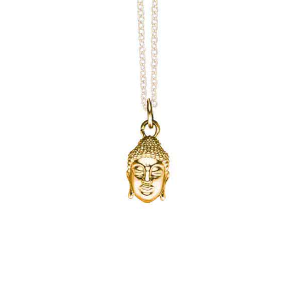 Magnetanhänger goldfarbener Buddha Glücksbringer für Gelassenheit und Ausgeglichenheit