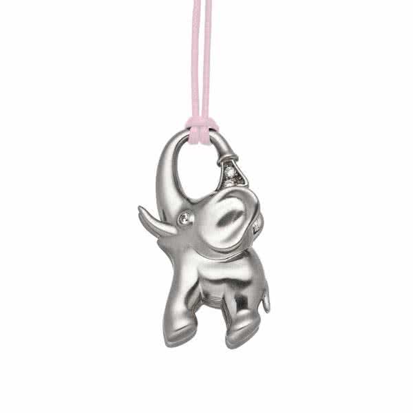 Magnet Pendant, silver coloured elephant, big