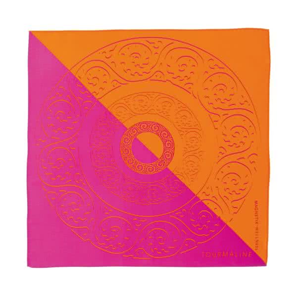Silk scarf, pink/orange