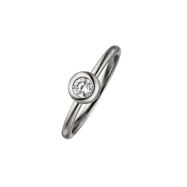 Magnetring Solitär mit Zirkonia