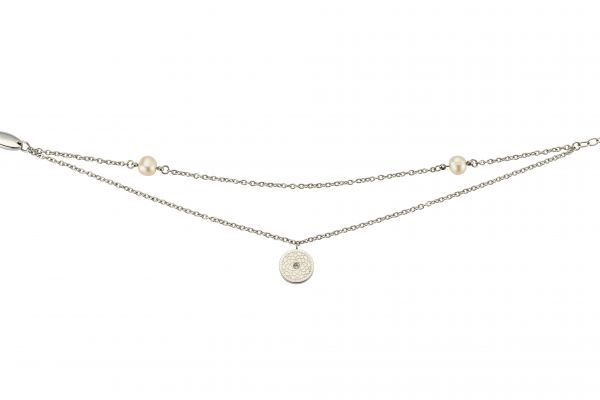 Chakra-Fusskette mit Süßwasserperlen