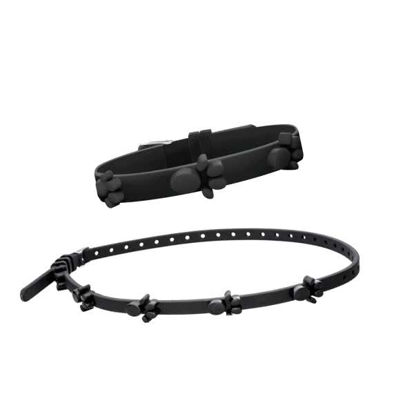 Set: Magnetarmband Silikon + Tier-Halsband