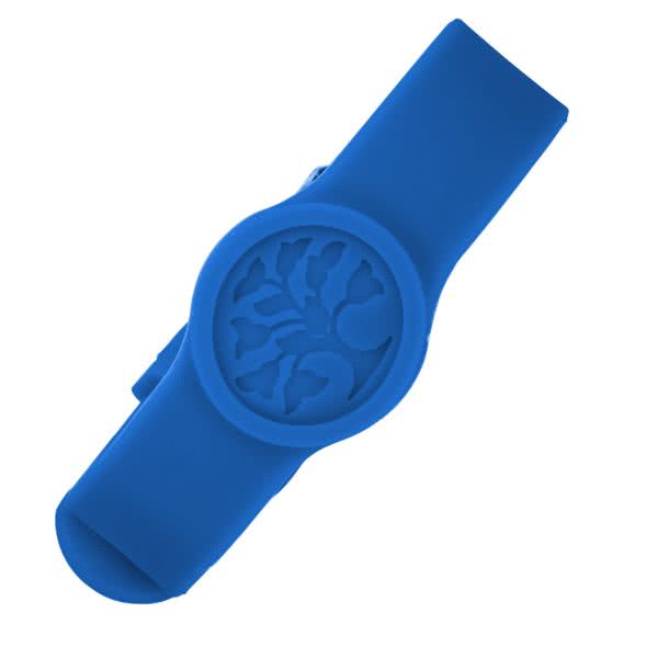 Magnetarmband blau aus Silikon und ein Motivplättchen