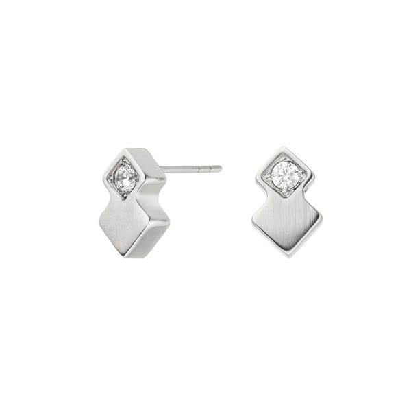 Magnetic earrings with sparkling cubic zirconia