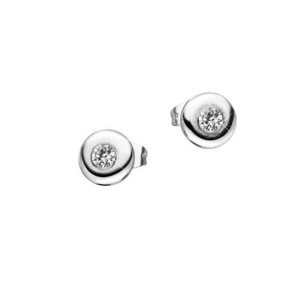 Magnetic stud earrings zirconia in a simple design