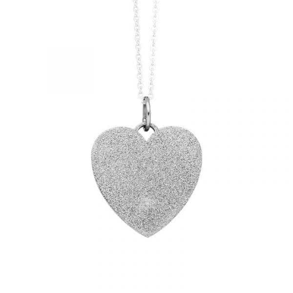 Pendentif magnétique, motif cœur, surface diamantée