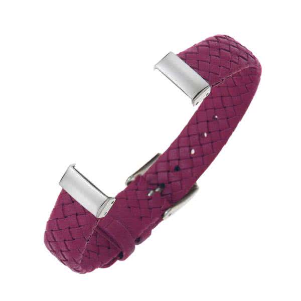 Leather bracelet "Flat braided" S-XL