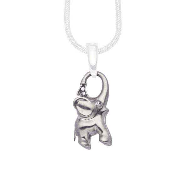 Magnet Hängsmycke, silverfärgad elefant