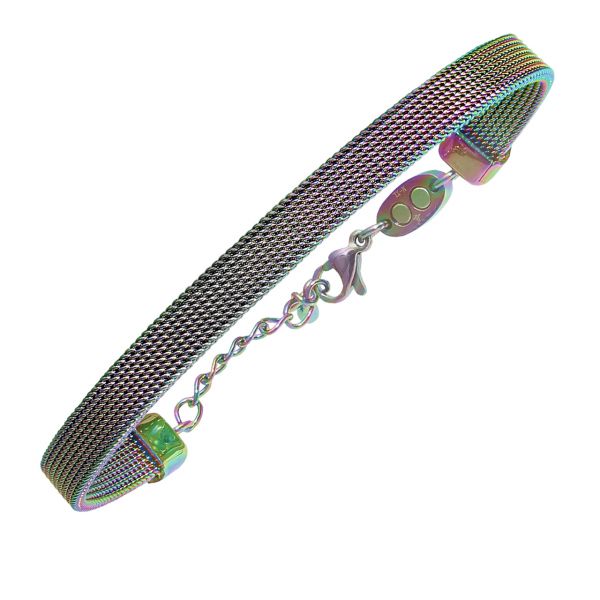 Magnetic bracelet Milanaise rainbow