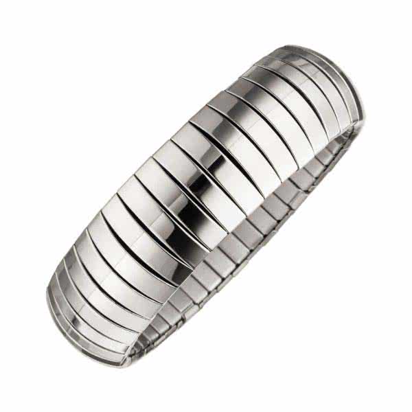 Flexi magentic bracelet 17 mm wide with a rounded surface