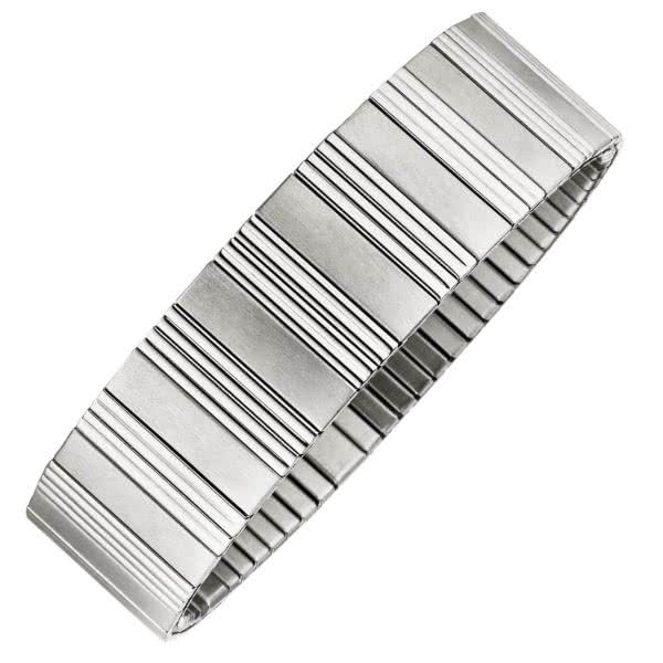 Flexibles Magnetarmband mit feinen Linien 17 mm breit mit Kupfer