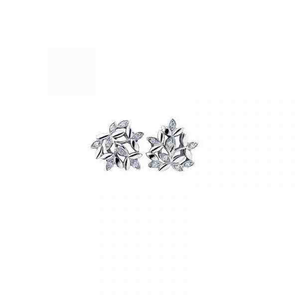 Earrings silver colored