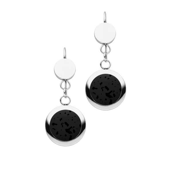 Magnetic earrings with lava insert