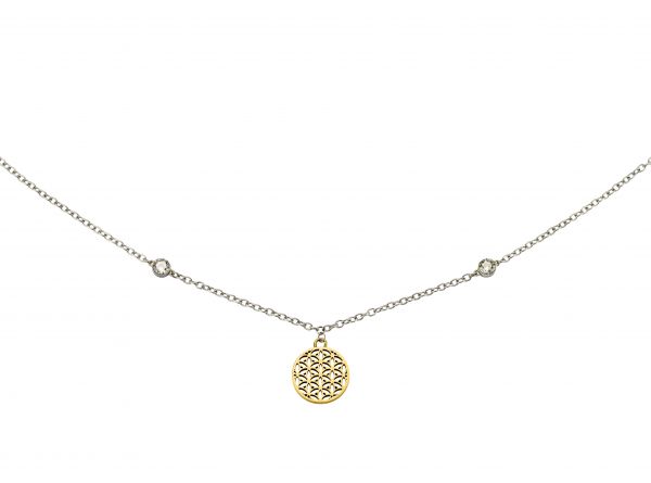 Flower of Life Fußkette – Bicolor Design