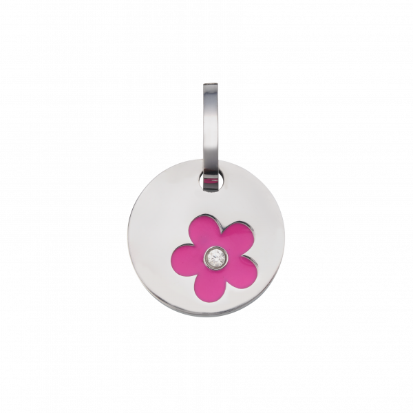 Kinder-Kettenanhänger Blume – Pink