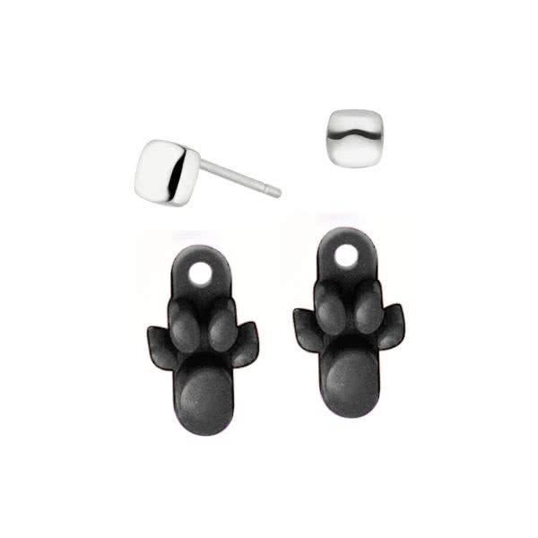 Magnet-Ohrstecker + Ohrschmuck-Zusatz aus Silikon